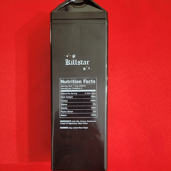 Killstar Goth Milk Carton Bottle - Picture 2 of 8